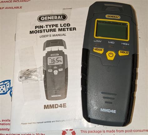 custom general combo moisture meter manual|general mmd4e how to use.